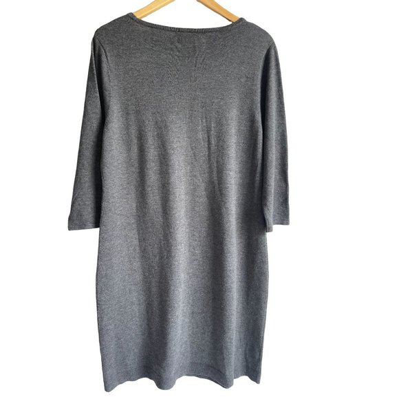 Ann Taylor Gray Embellished Midi Dress - Picture 2 of 6